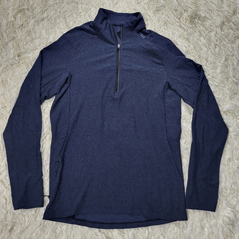 Lululemon Surge Warm Half Zip Up Tri Colour Rulu Peri Purple Blue Linen Size S